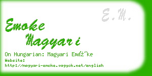 emoke magyari business card